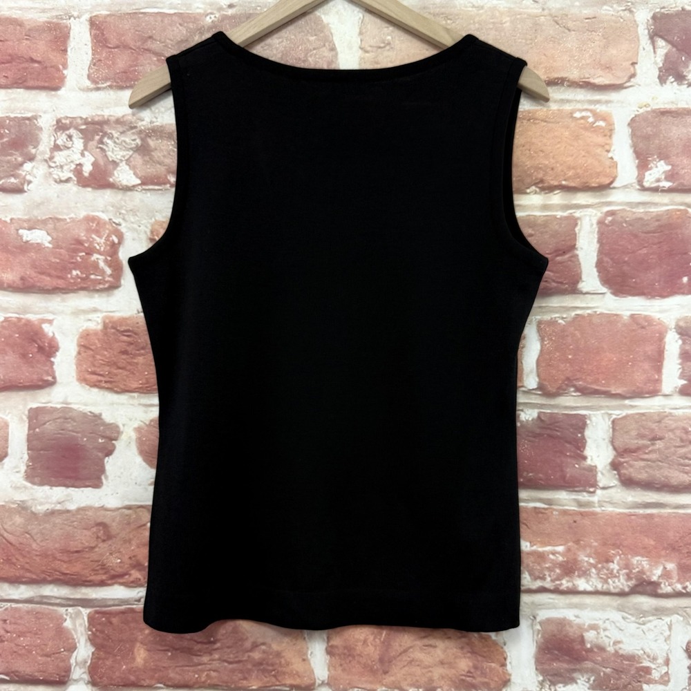 Misook Top Women's Small Plain Black Basic Capsule Casual Career Camisole Tank - Picture 4 of 9